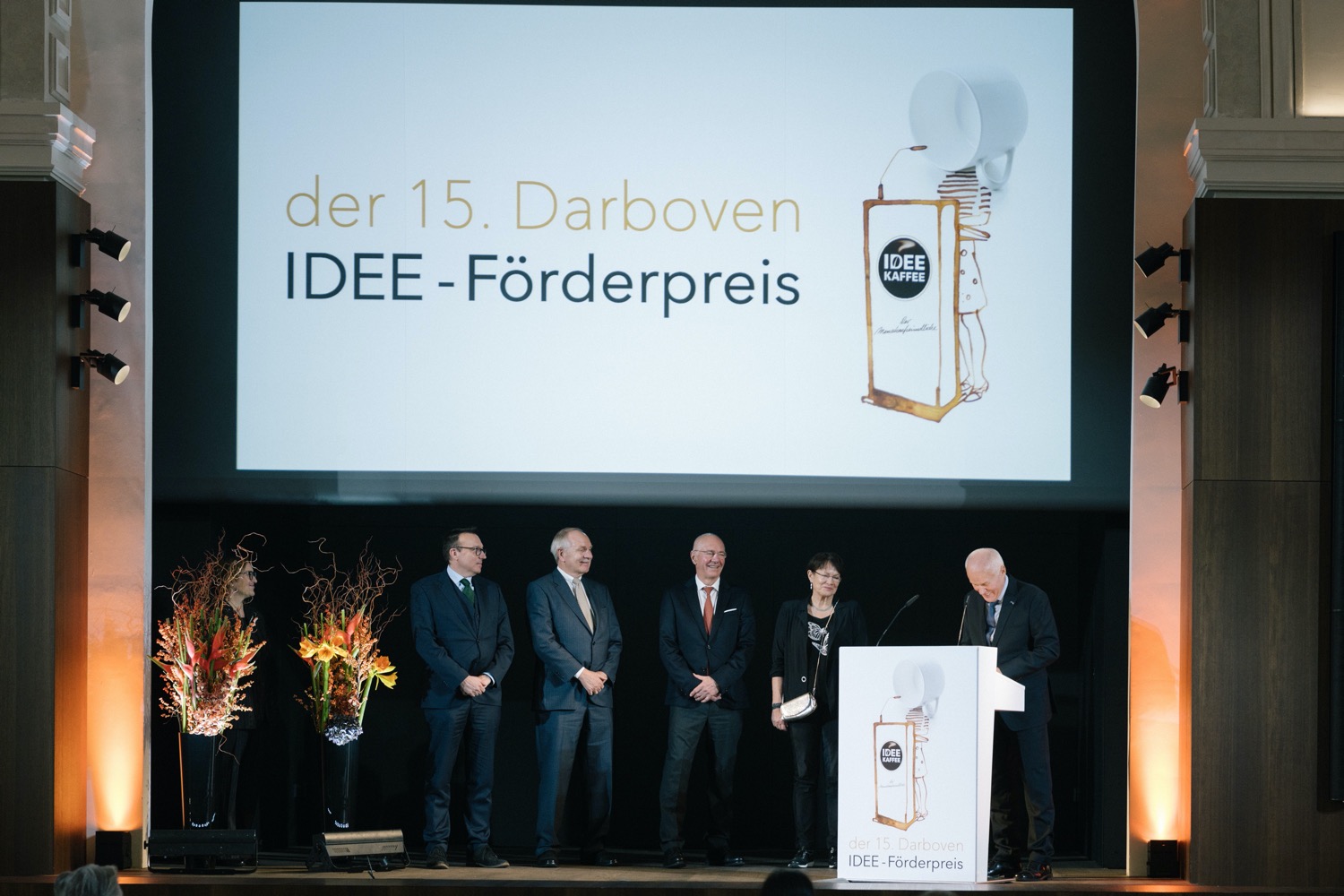 Award ceremony for the 15th Darboven IDEE Sponsorship Award - Jury members on stage