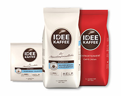 Produktgruppe der drei IDEE KAFFEE Neuprodukte